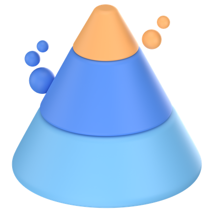 Pyramid chart  3D Icon