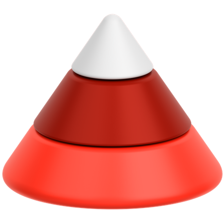 Pyramid Chart  3D Icon