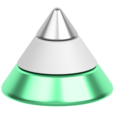 Pyramid chart  3D Icon