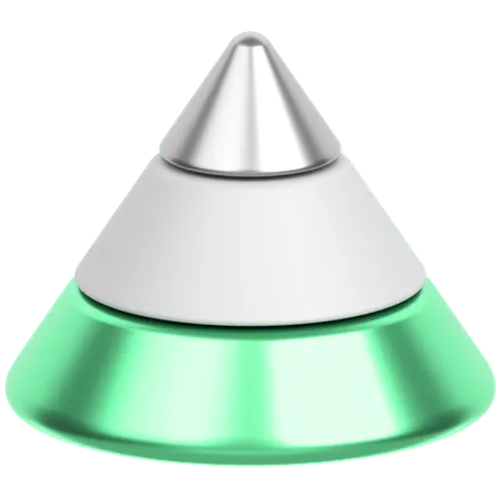 Pyramid chart  3D Icon