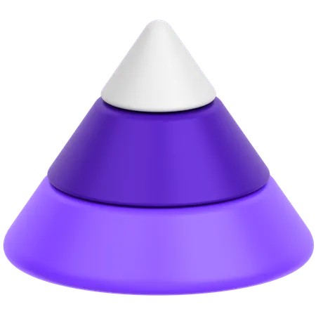 Pyramid Chart  3D Icon