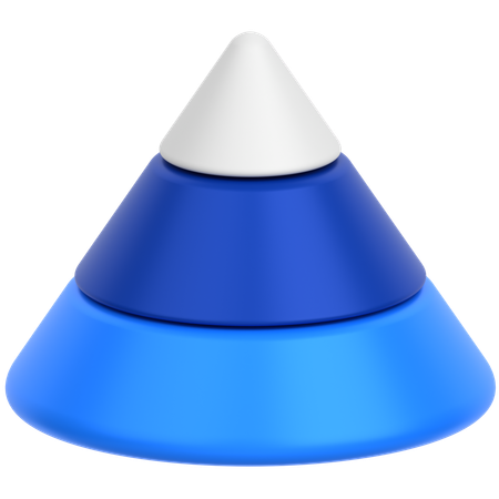 Pyramid chart  3D Icon