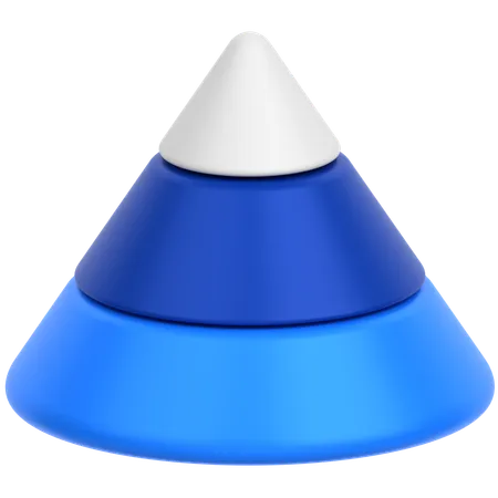 Pyramid chart  3D Icon