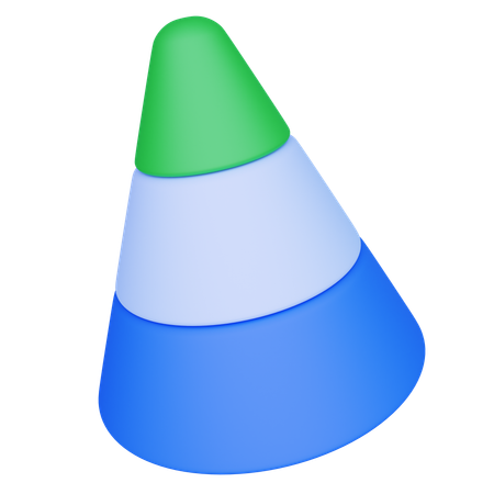 Pyramid Chart  3D Icon