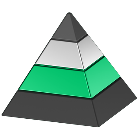 Pyramid Chart  3D Icon