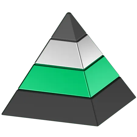 Pyramid Chart  3D Icon