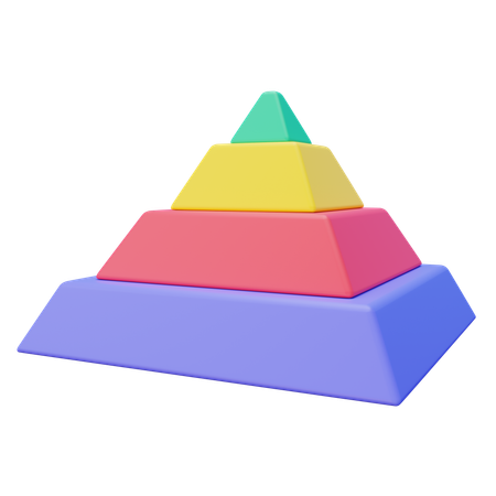 Pyramid Chart  3D Icon