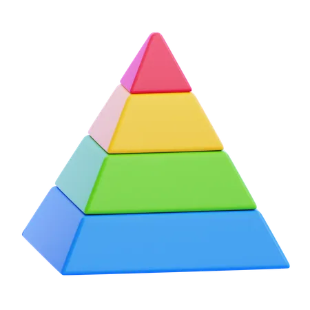 Pyramid Chart  3D Icon