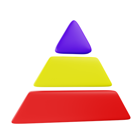 Pyramid Chart  3D Icon