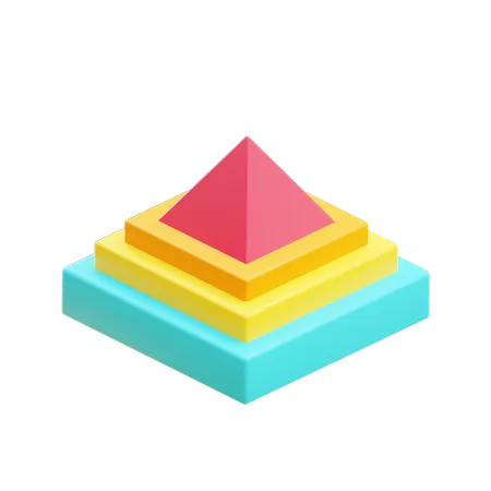 Pyramid Chart  3D Illustration