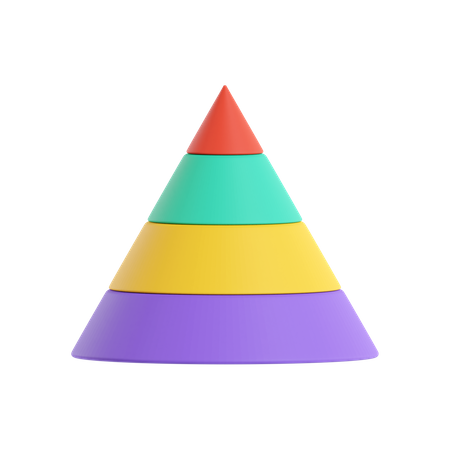 Pyramid Chart  3D Icon