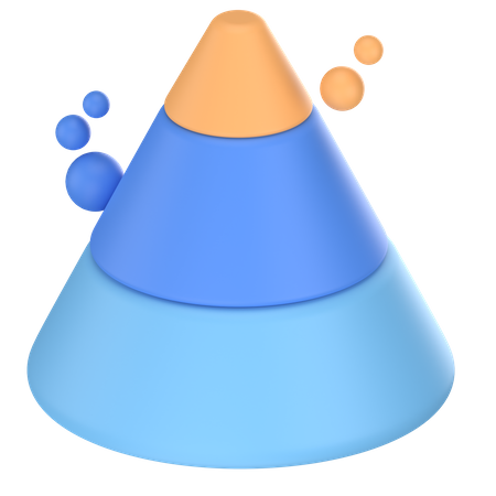 Pyramid chart  3D Icon