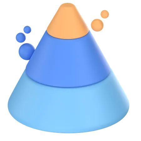 Pyramid chart  3D Icon