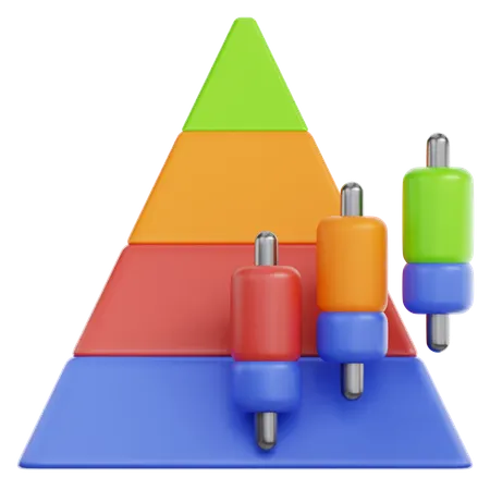 Pyramid Graph  3D Icon