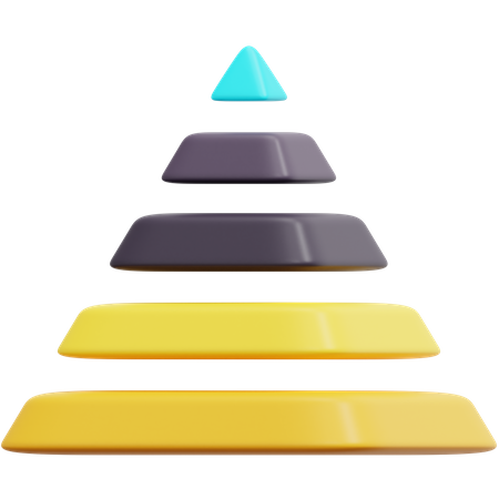 Pyramid Graph  3D Icon