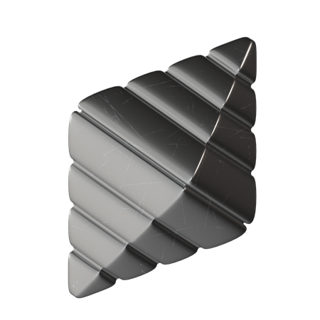 Pyramid Metal  3D Icon