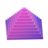 pyramid rectangular abstract 3d illustration