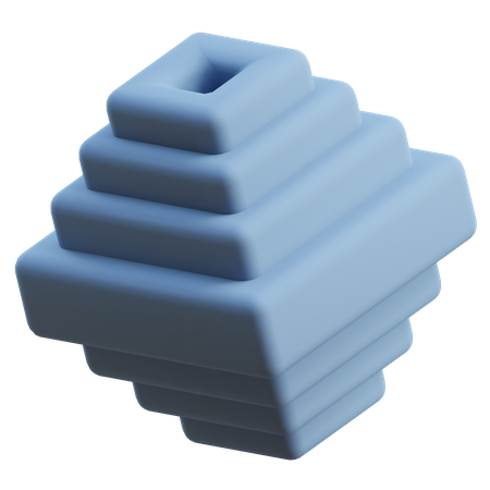 Pyramid structure  3D Icon