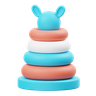 baby pyramid toy emoji 3d