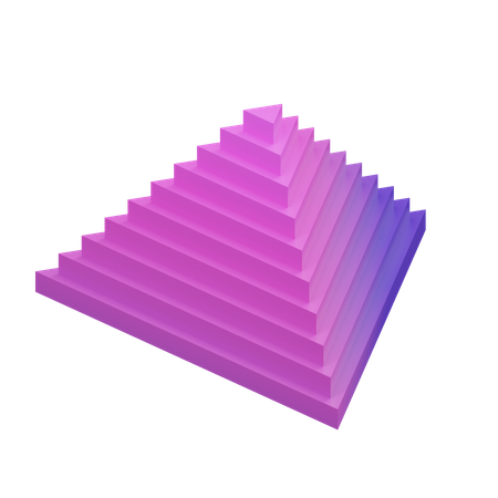 Pyramid triangular  3D Icon