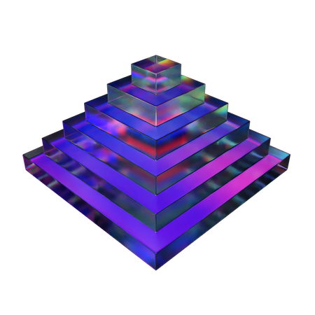 Pyramide à degrés  3D Icon