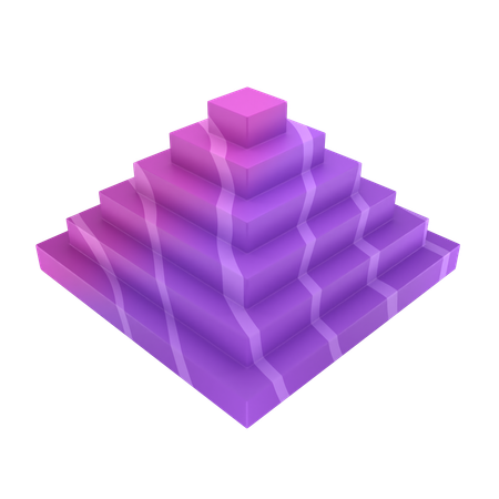 Pyramide à degrés  3D Icon