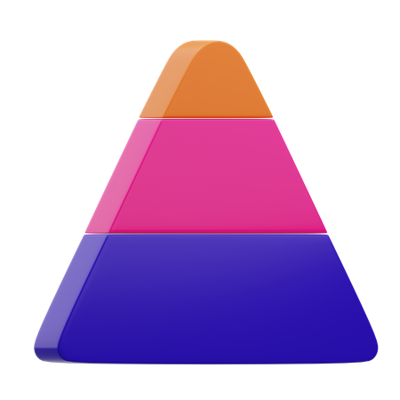 Pyramide Chart  3D Icon