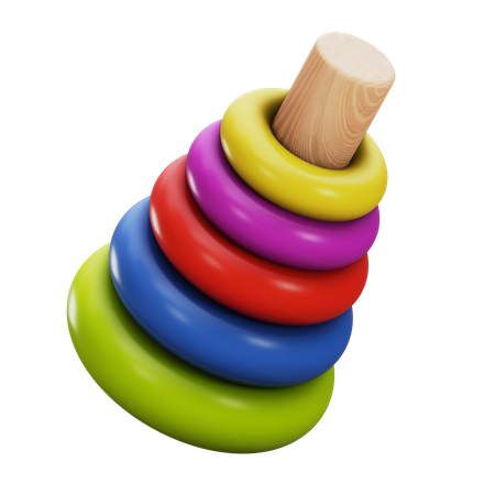 Pyramide d'anneaux  3D Icon