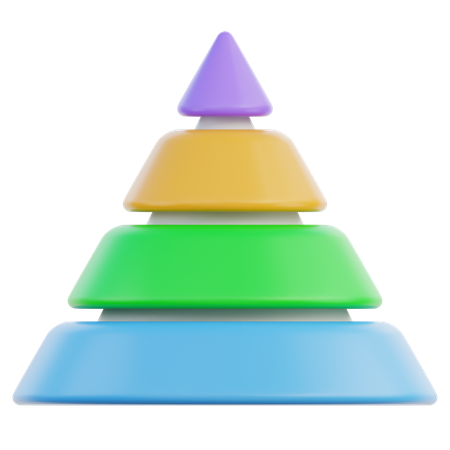 Diagramme pyramidal  3D Icon