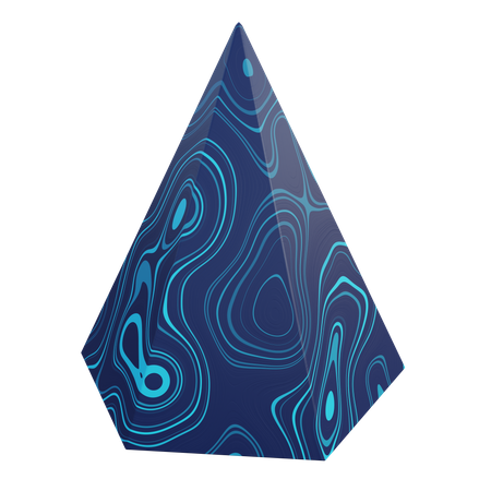 Pyramide hexagonale  3D Illustration