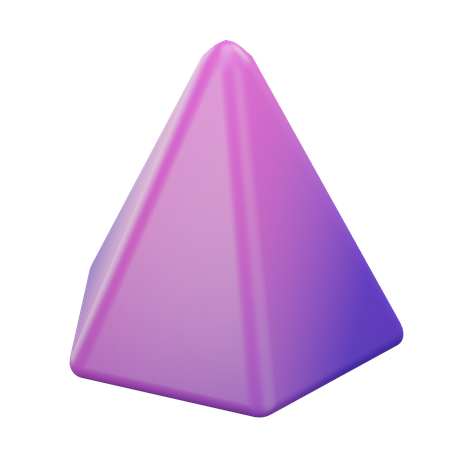 Pyramide hexagonale  3D Icon