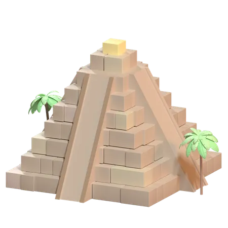 Pyramide maya  3D Icon