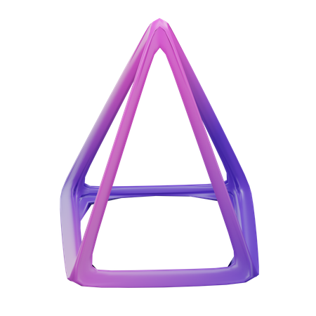 Filaire pyramide rectangulaire  3D Icon