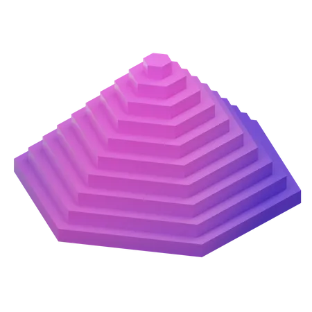 Pyramide sechseckig  3D Icon