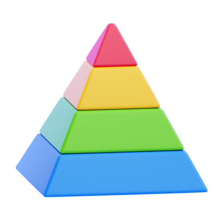 Pyramidendiagramm  3D Icon