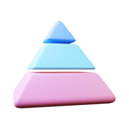 Pyramidendiagramm  3D Illustration