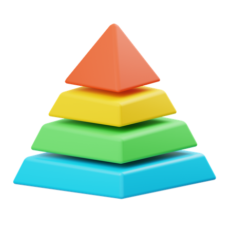 Pyramidendiagramm  3D Illustration