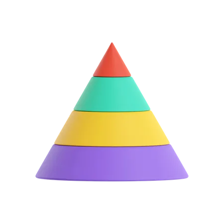 Pyramidendiagramm  3D Icon
