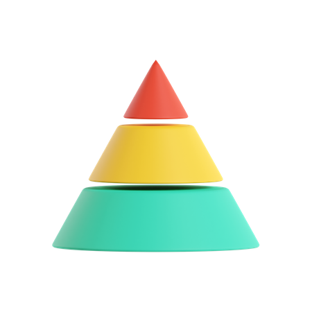 Pyramidendiagramm  3D Icon