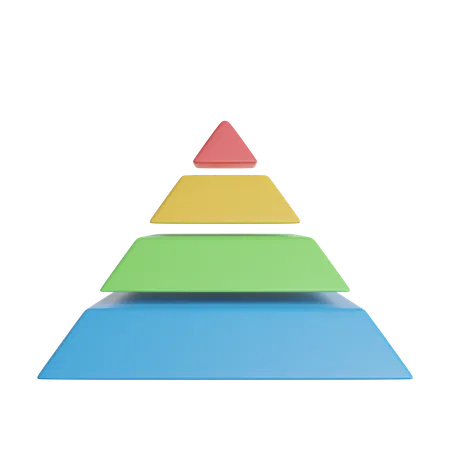 Pyramidendiagramm  3D Icon