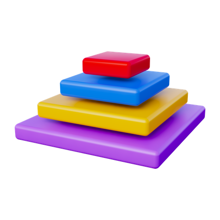 Pyramidendiagramm  3D Icon