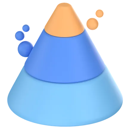 Pyramidendiagramm  3D Icon