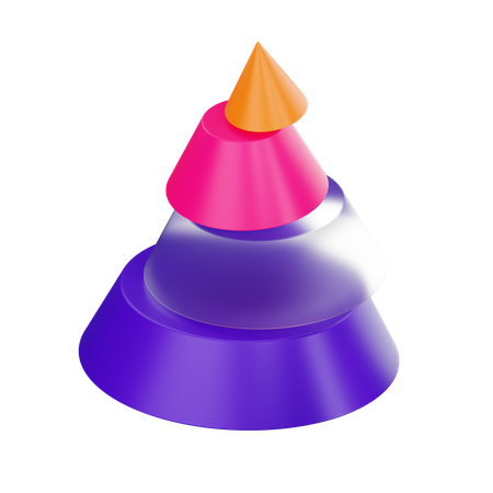 Pyramidendiagramm  3D Icon