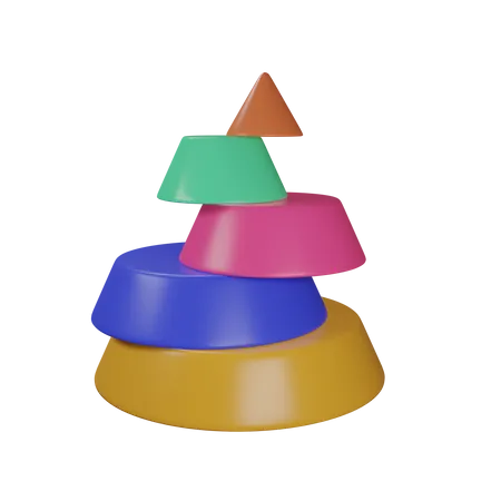 Pyramidendiagramm  3D Icon