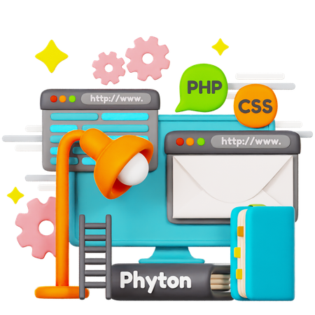 Python Code  3D Illustration