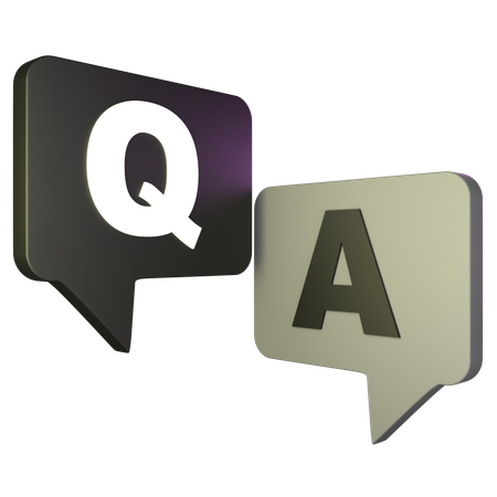 Q A  3D Icon