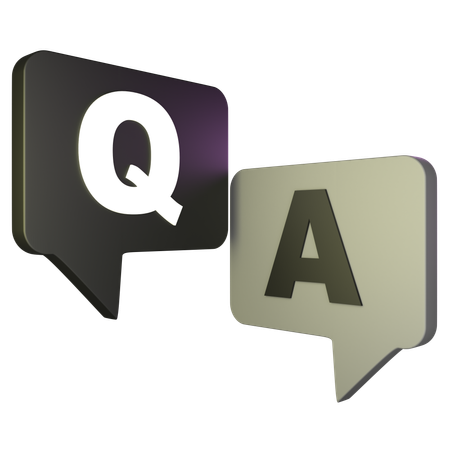 Q A  3D Icon