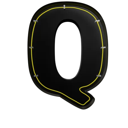 Alfabeto q  3D Icon