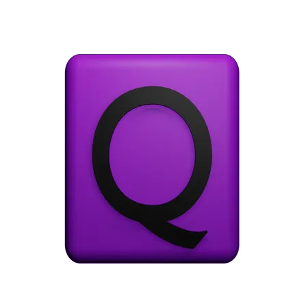 Q Alphabet  3D Icon