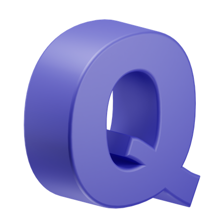 Q Alphabet 3D Illustration